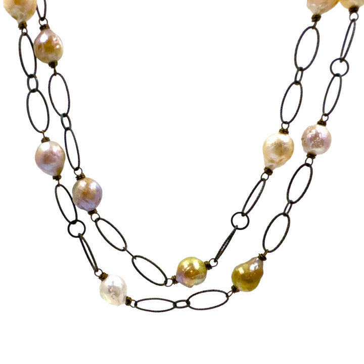 Stationed Pearl Necklace
