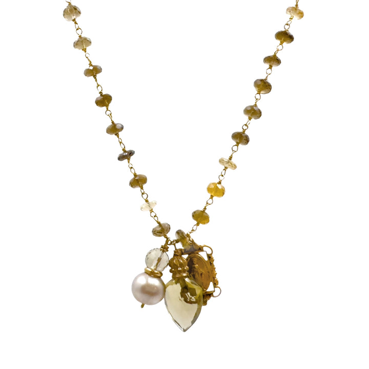 Faceted Quartz with Madonna Necklace