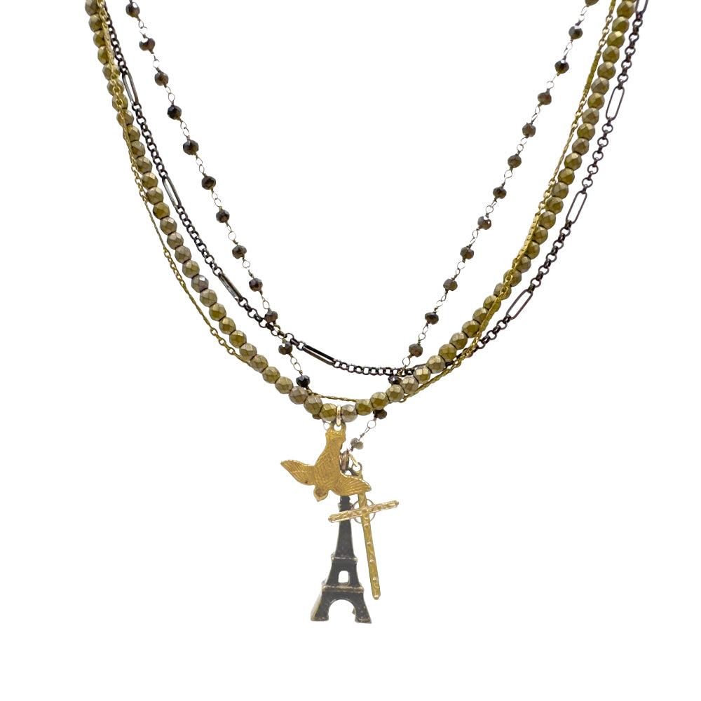 Eiffel Tower, Dove and Cross