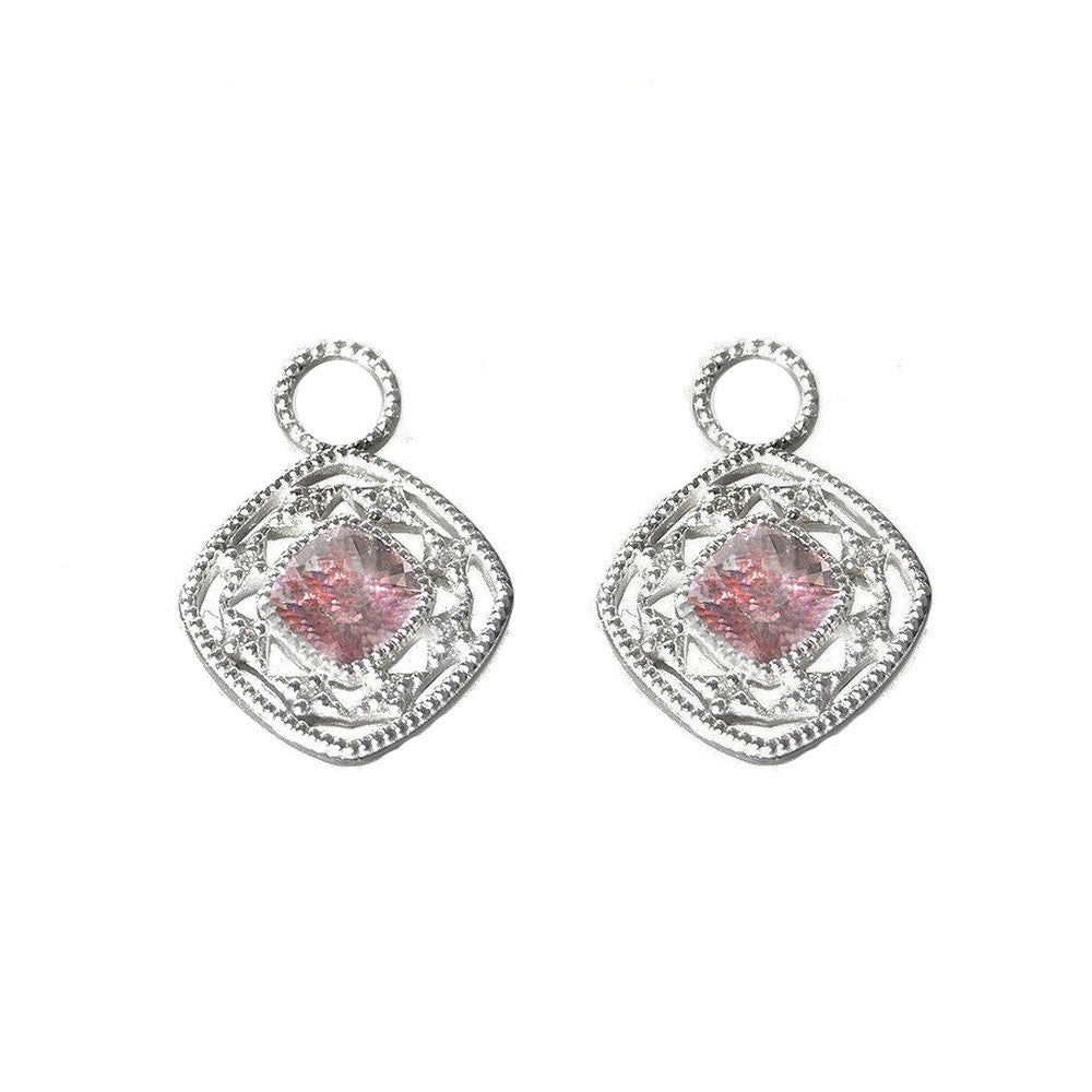 Pink Topaz Earring Charms-Jude Frances-Swag Designer Jewelry