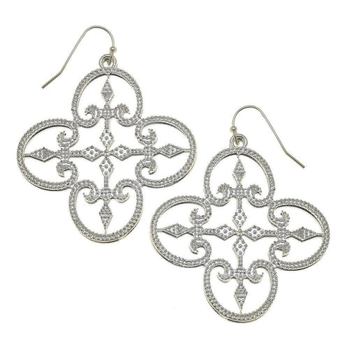 Quatrafoil Earrings in Silver-Susan Shaw-Swag Designer Jewelry