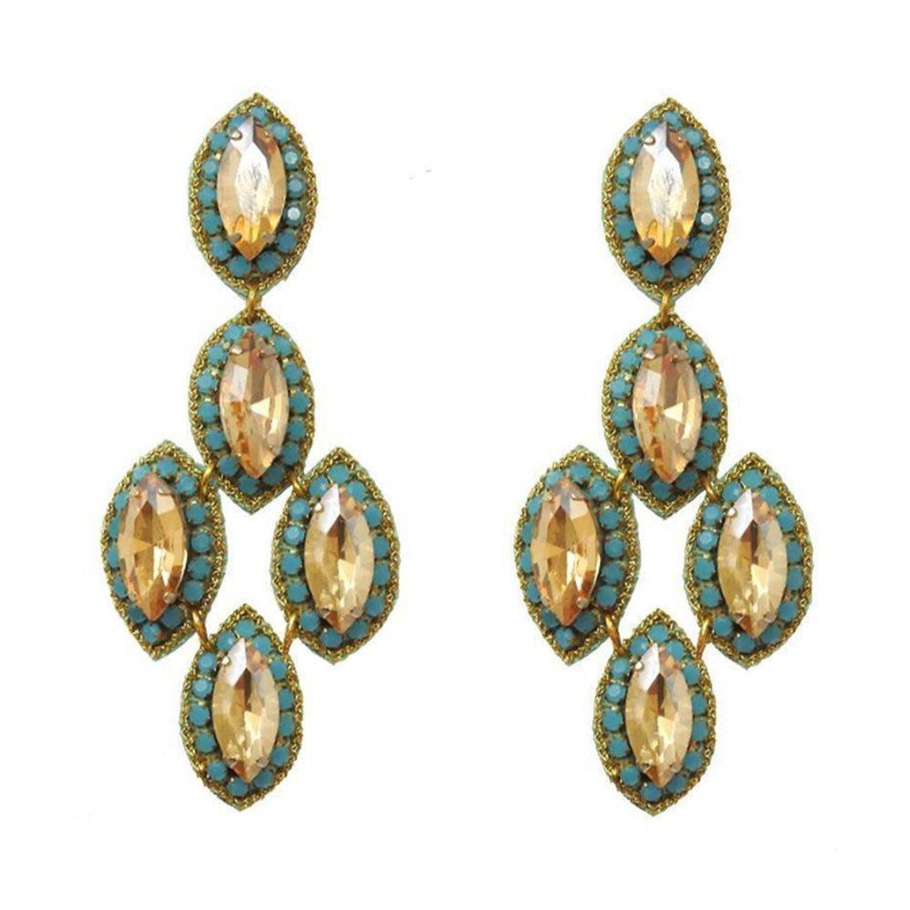 Quintana Roo Drop Earrings-Suzanna Dai-Swag Designer Jewelry