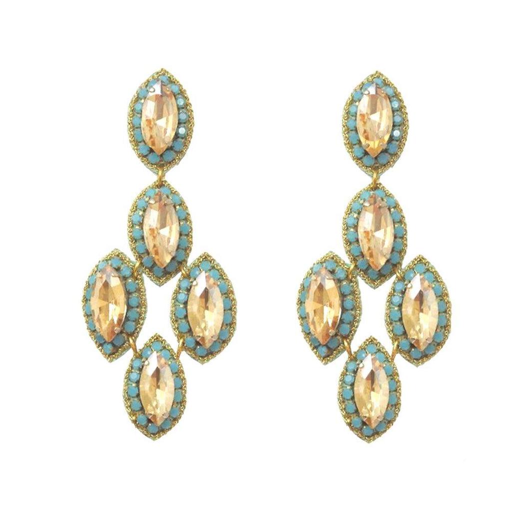 Quintana Roo Drop Earrings-Suzanna Dai-Swag Designer Jewelry