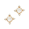 Rainbow Moonstone Stud Earrings-Liven Co-Swag Designer Jewelry
