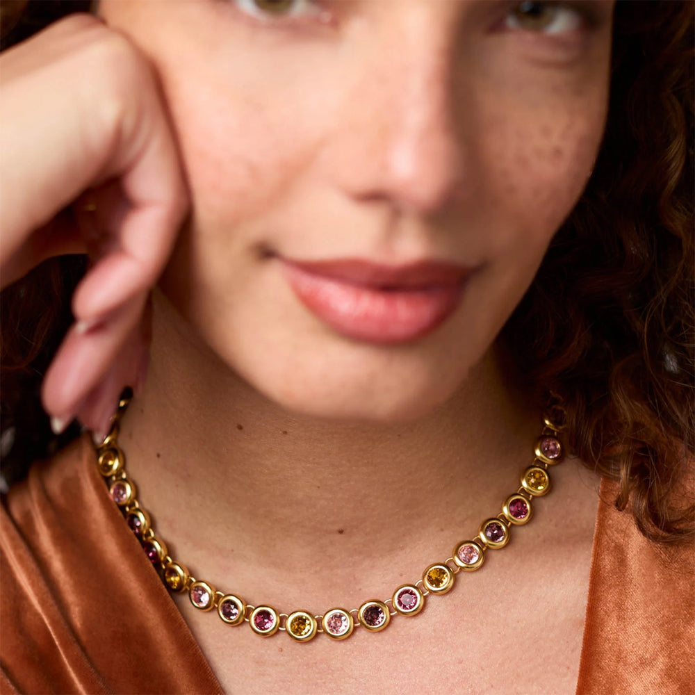 Rainbow Tennis Necklace-Julie Vos-Swag Designer Jewelry