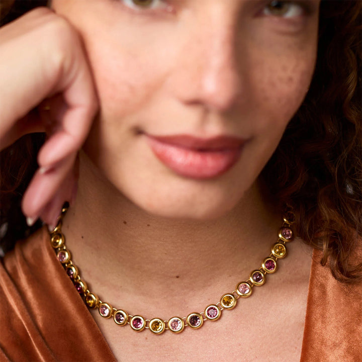 Rainbow Tennis Necklace-Julie Vos-Swag Designer Jewelry
