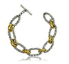 Ravelle Two Tone Link Bracelet-Tat2 Designs-Swag Designer Jewelry