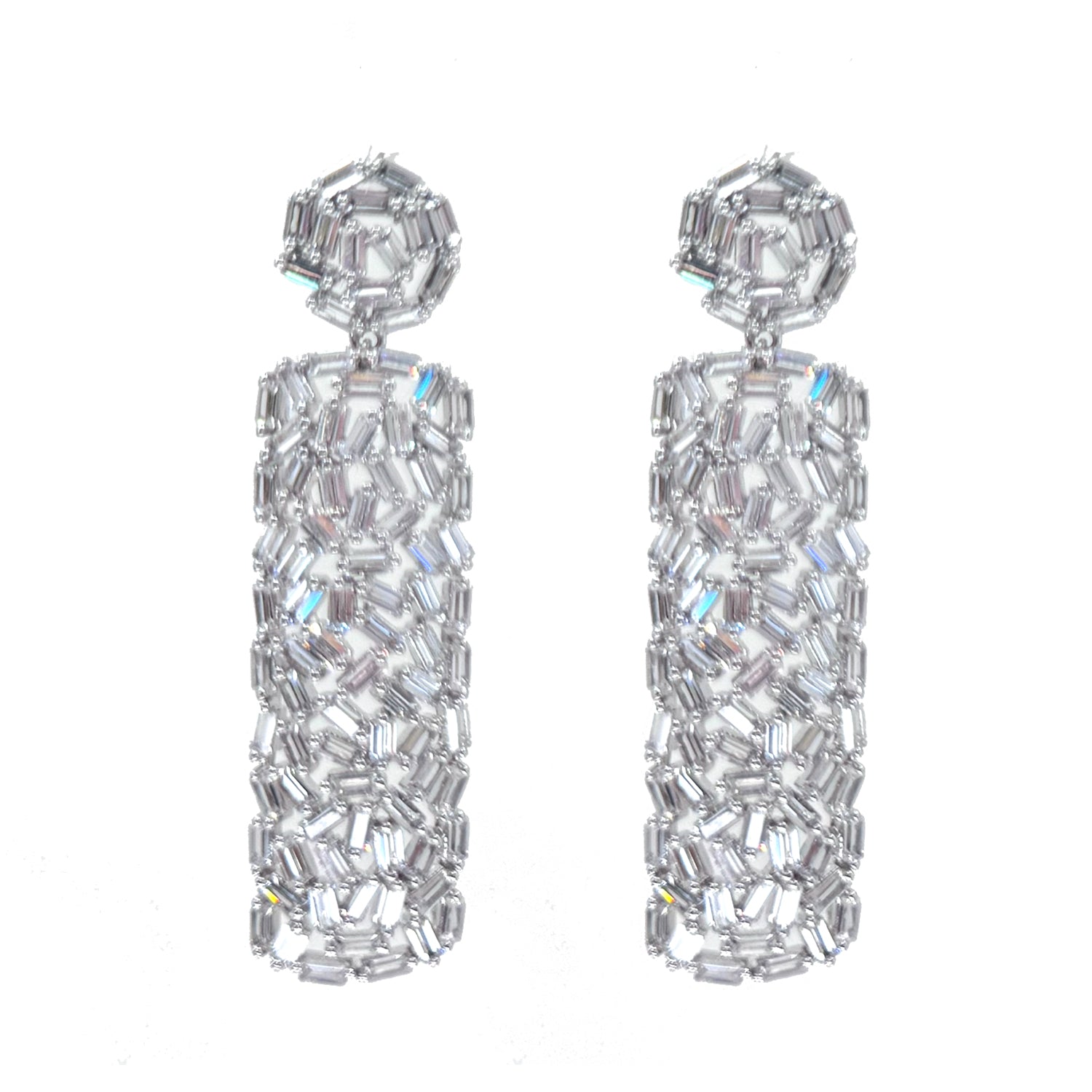 Rectangular Drop Earrings-Theia Jewelry-Swag Designer Jewelry