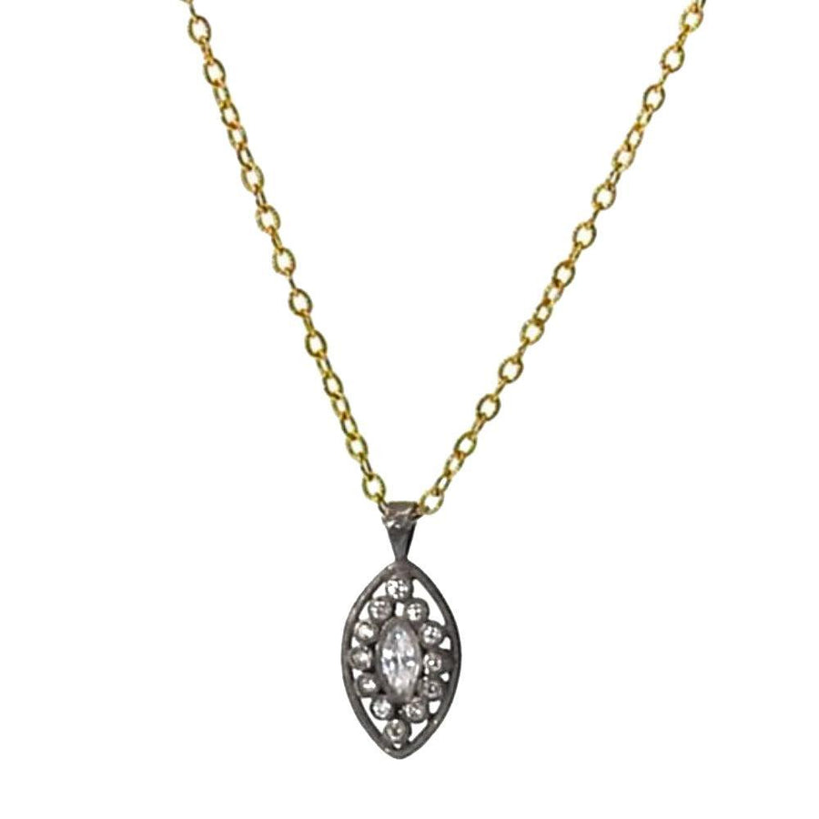 Rhodium Diamond Pendant-Robindira Unsworth-Swag Designer Jewelry