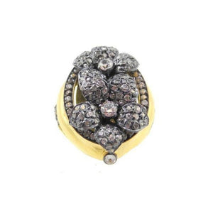 Ring in Yellow Gold with Rhodolite-Azaara-Swag Designer Jewelry