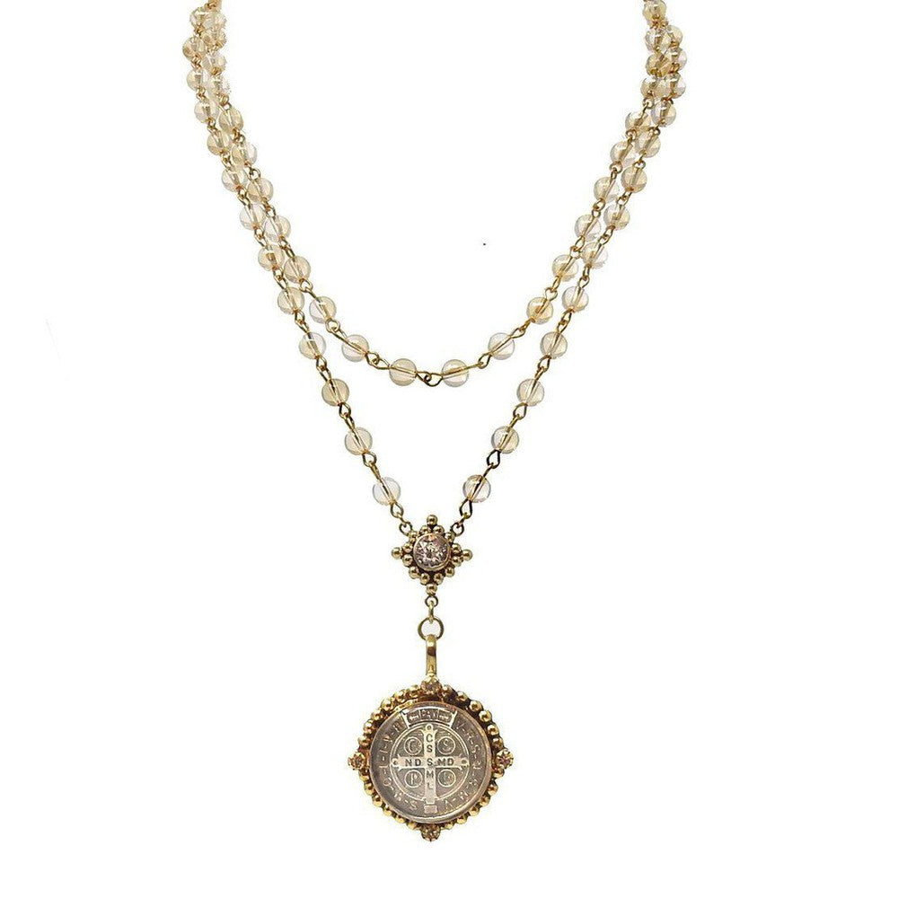 Rosary in Globe Golden Shadow-Virgins Saints and Angels-Swag Designer Jewelry