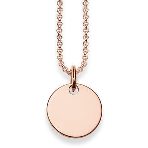 Rose Engravable Disc Necklace-Thomas Sabo-Swag Designer Jewelry