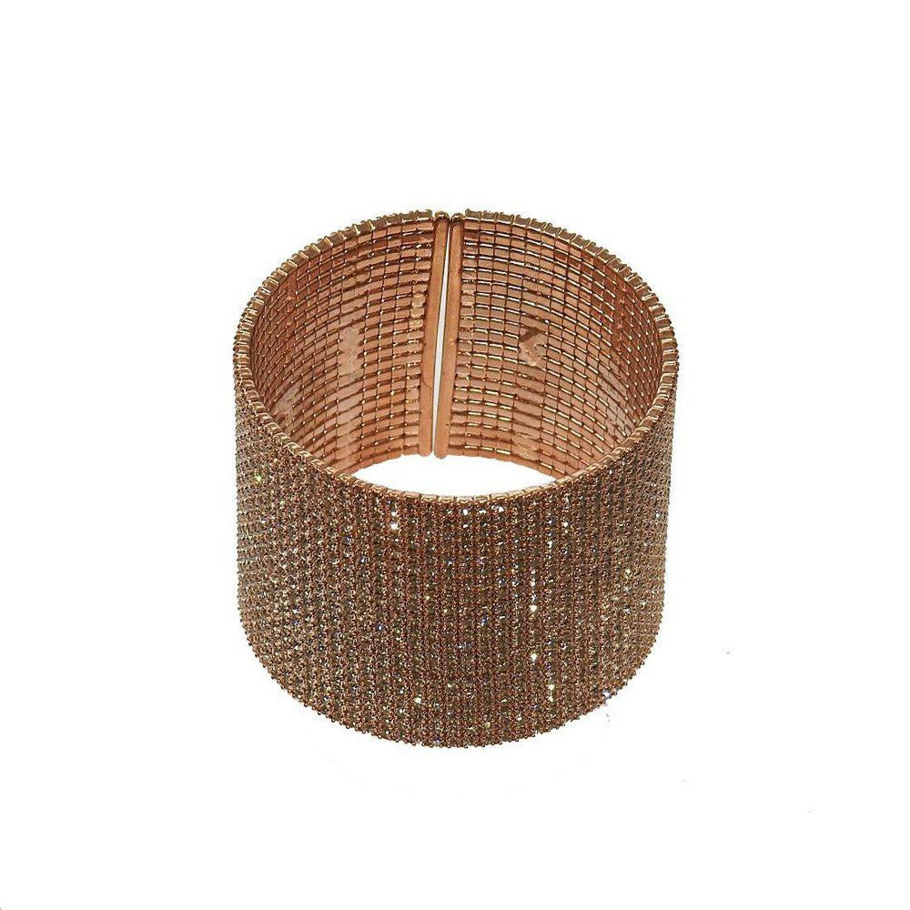 Rose Pave Crystal Cuff-Swag Designer Jewelry-Swag Designer Jewelry