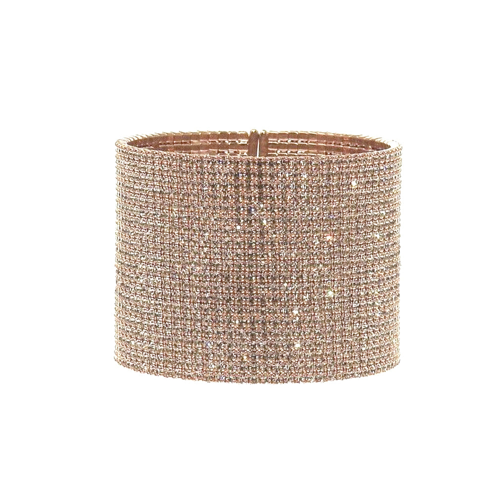 1.75" Flexible Crystal Pave Cuff