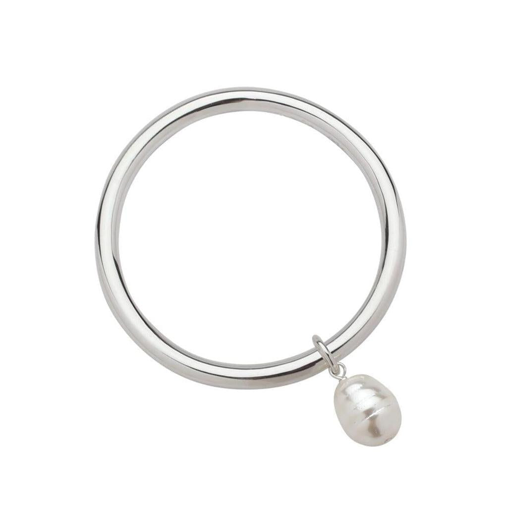 Round Bangle with Pearl Charm-Simon Sebbag-Swag Designer Jewelry