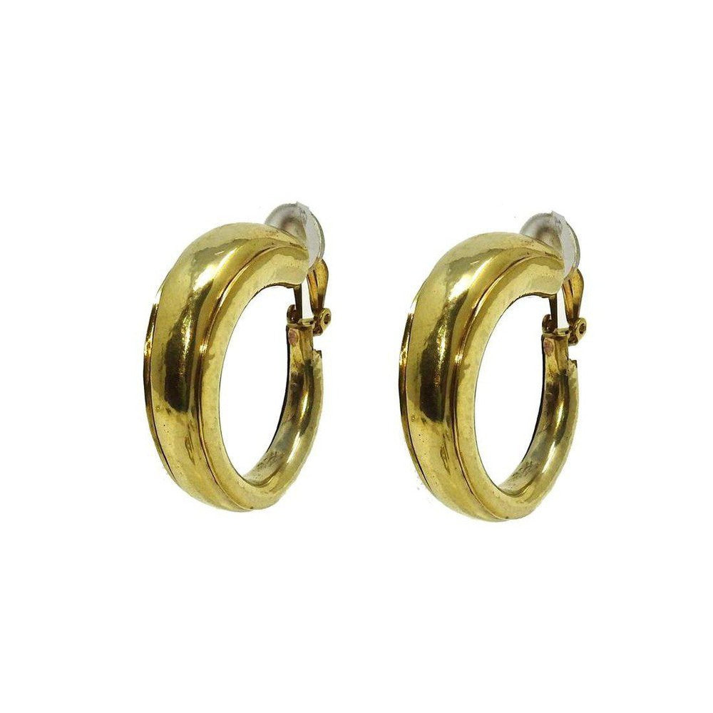 Round Hoop Clip Earrings-Vaubel Designs-Swag Designer Jewelry