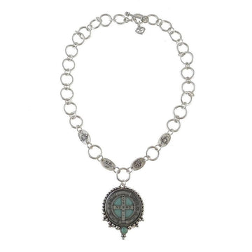 San Benito Grande Necklace-Virgins Saints and Angels-Swag Designer Jewelry