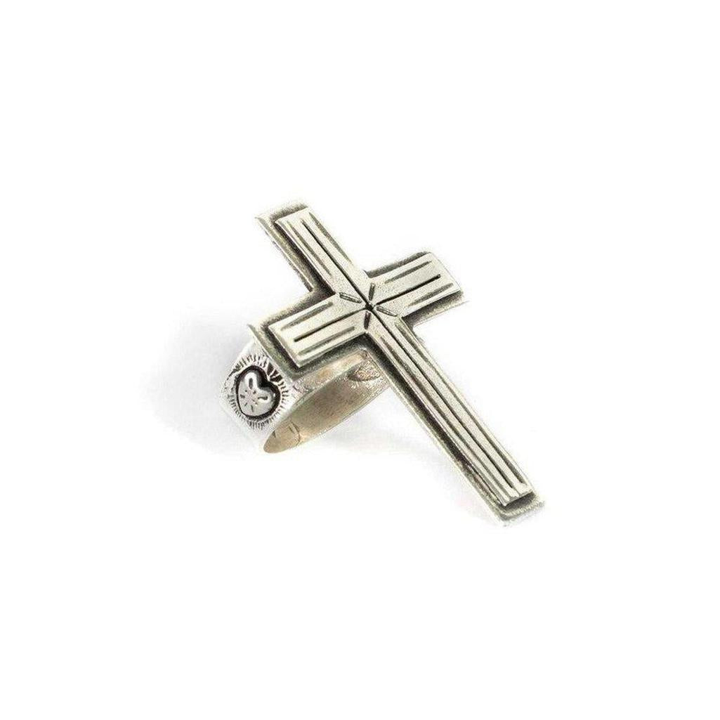 VIRGINS SAINTS ＆ ANGELS クリスタル・シルバーリング Virgins Saints and Angels | Santismo Mini Cross Ring – Swag