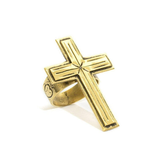 Santismo Mini Cross Ring-Virgins Saints and Angels-Swag Designer Jewelry