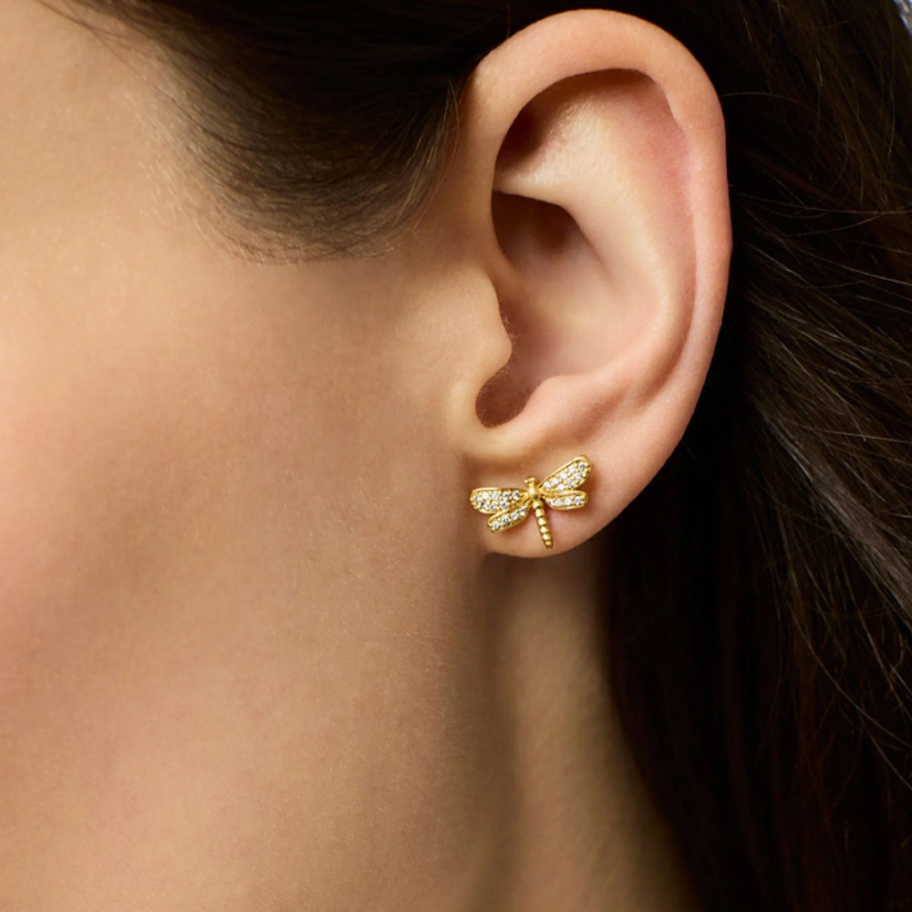 Dragonfly Pave Stud