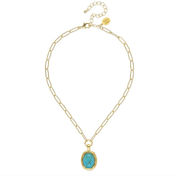 Turquoise Cabochon Necklace