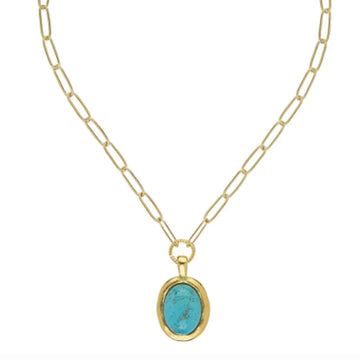 Turquoise Cabochon Necklace