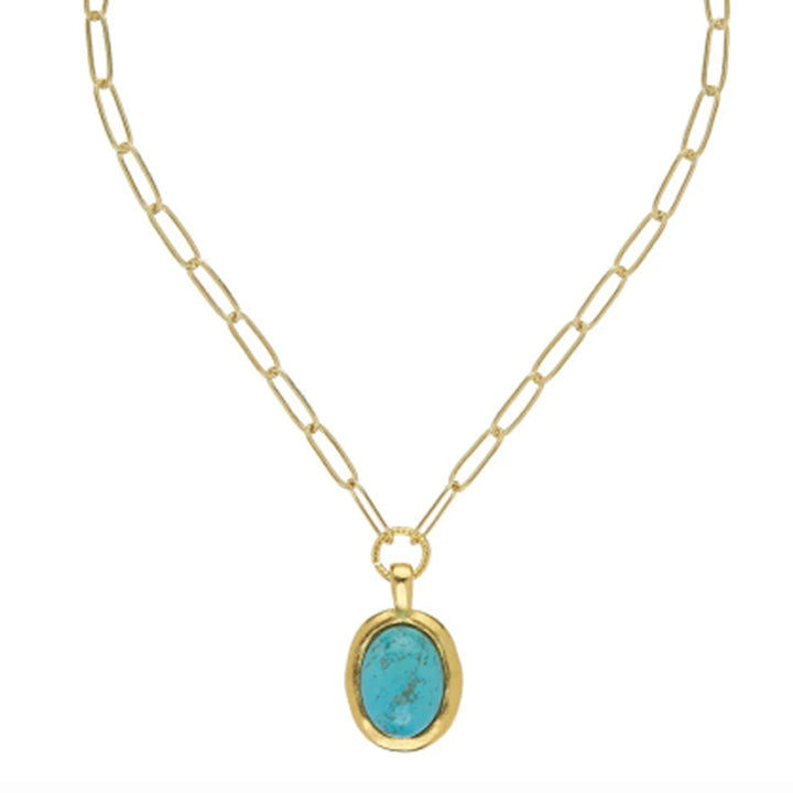 Turquoise Cabochon Necklace
