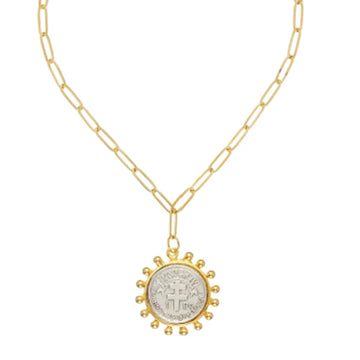 Malta Coin on Paper Clip Chain