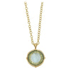Long Venetian Glass Coin Intaglio Necklace