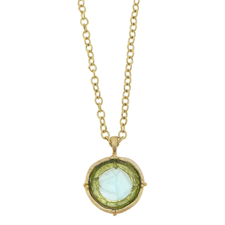 Long Venetian Glass Horse Intaglio Necklace
