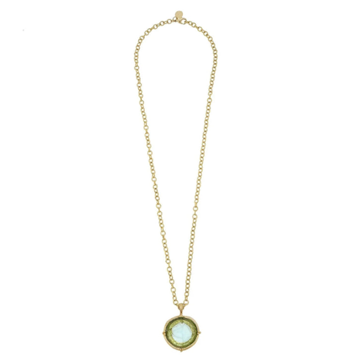 Long Venetian Glass Horse Intaglio Necklace
