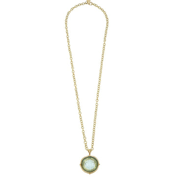 Long Venetian Glass Fleur Intaglio Necklace