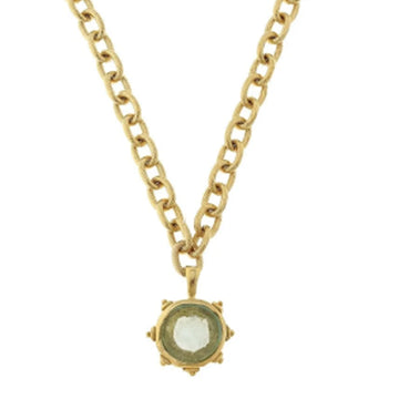 Venetian Glass Coin Intaglio Necklace