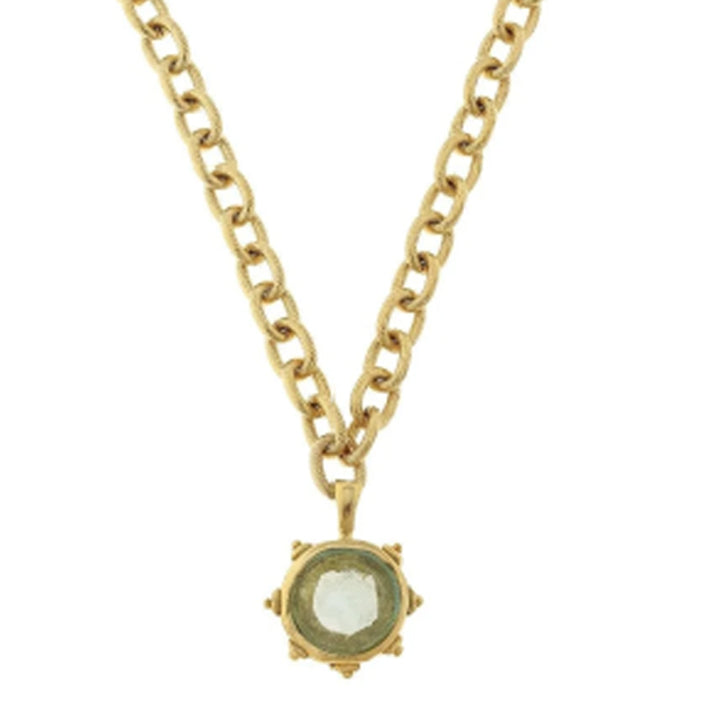 Venetian Glass Coin Intaglio Necklace
