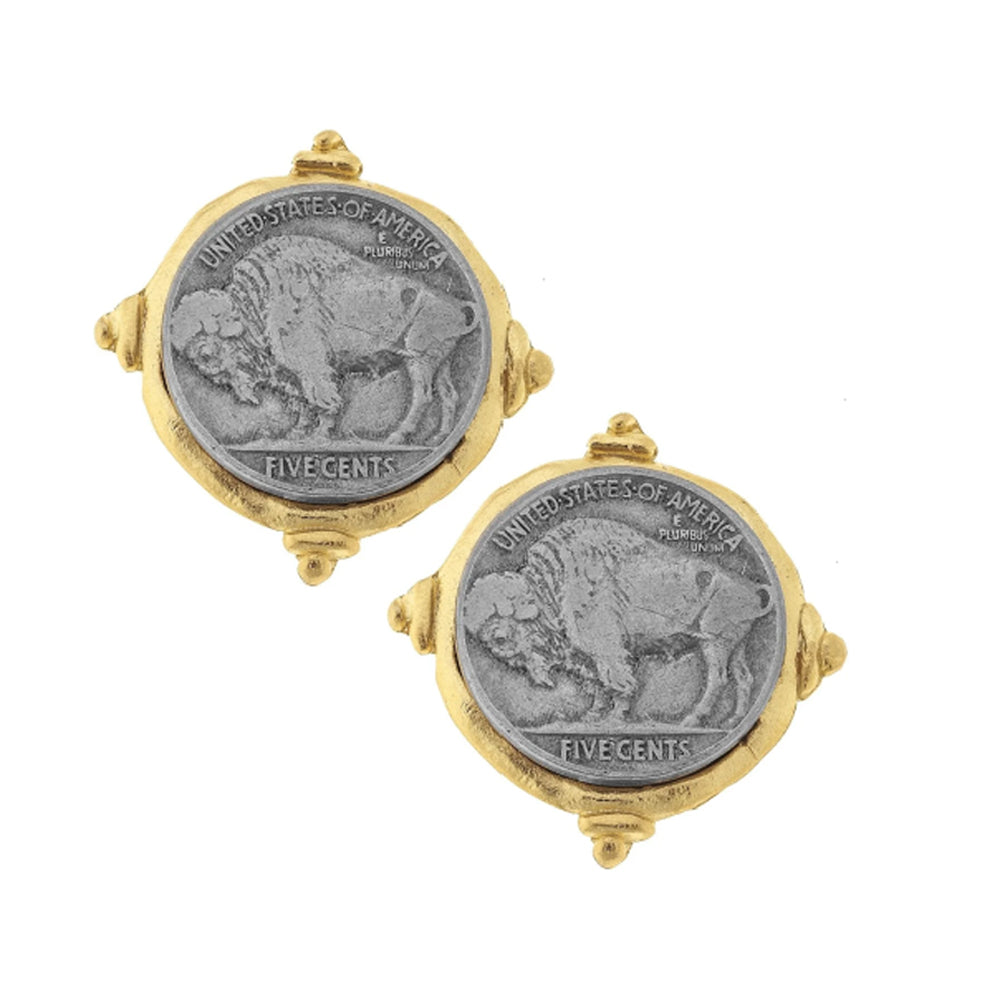 Buffalo Nickel Studs