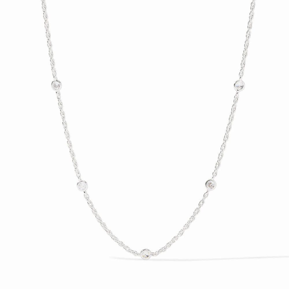 Celeste Silver Delicate Station Necklace