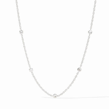 Celeste Silver Delicate Station Necklace
