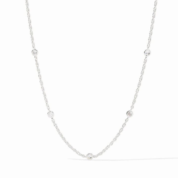 Celeste Silver Delicate Station Necklace
