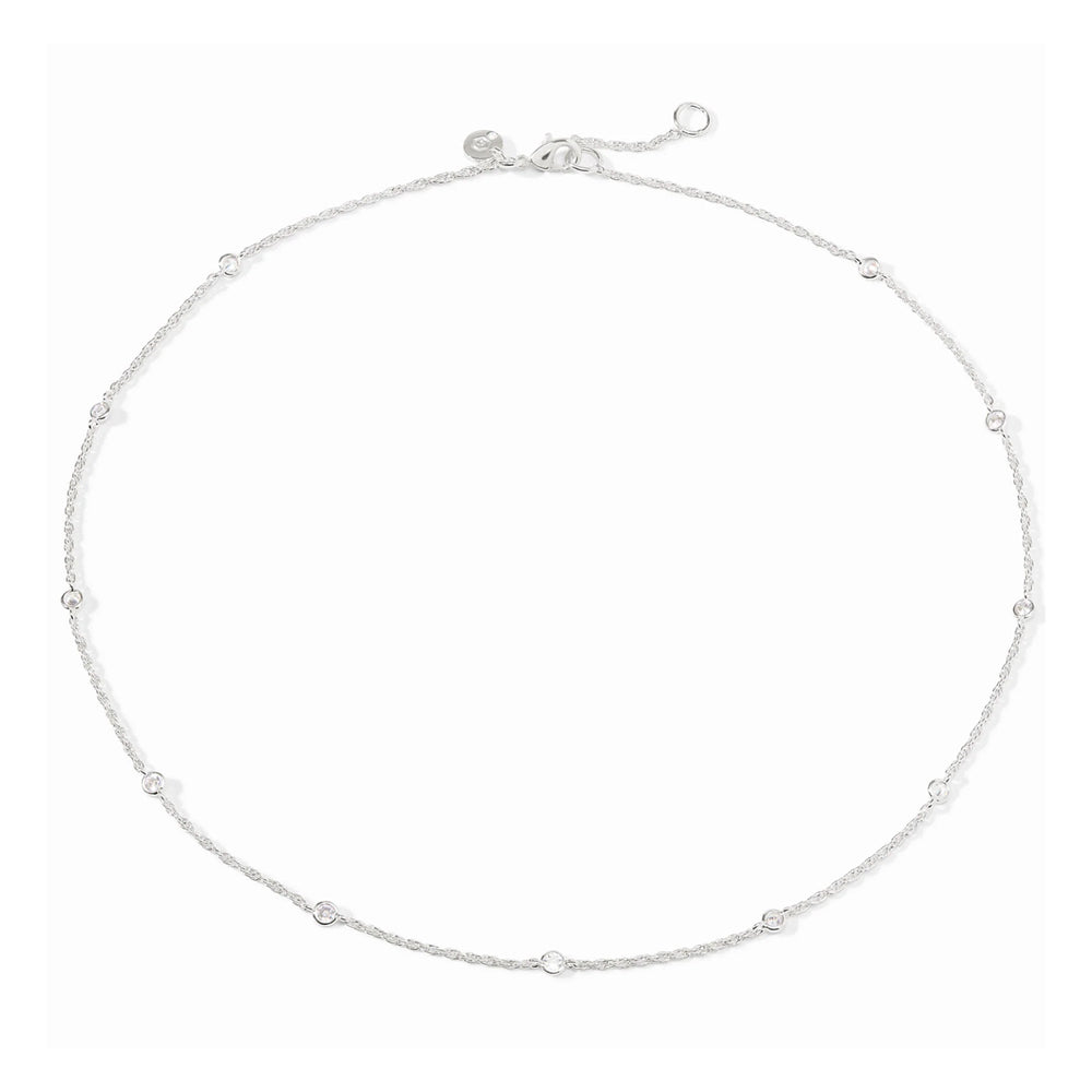 Celeste Silver Delicate Station Necklace