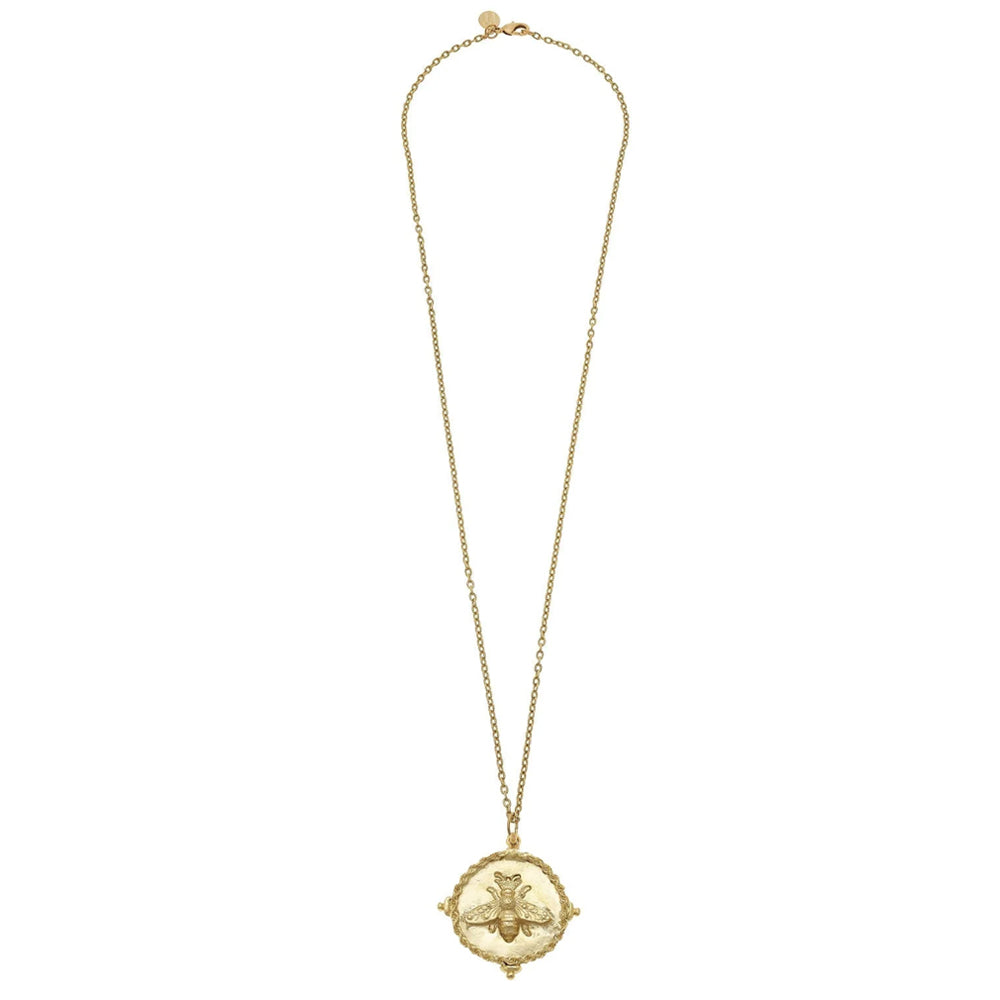 Queen Bee Coin Long Necklace