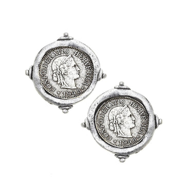 Coin Stud Earring