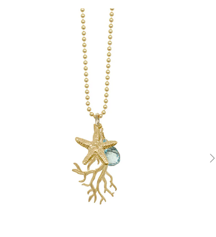 Seagrass with Starfish Necklace-Catherine Weitzman-Swag Designer Jewelry