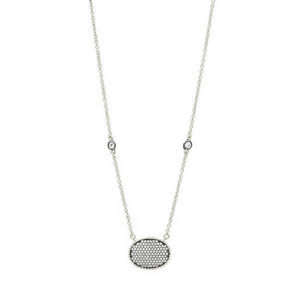 Signature Pave Oval Disc Pendant-Freida Rothman-Swag Designer Jewelry