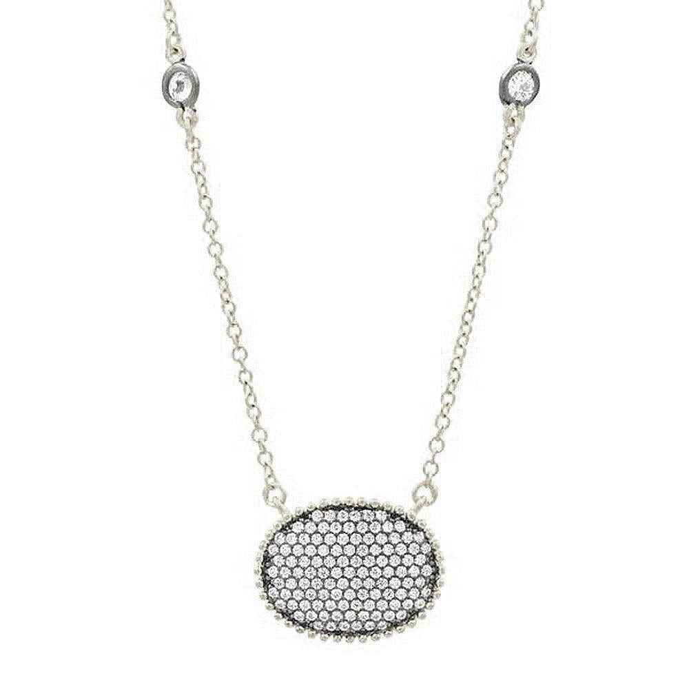 Signature Pave Oval Disc Pendant-Freida Rothman-Swag Designer Jewelry