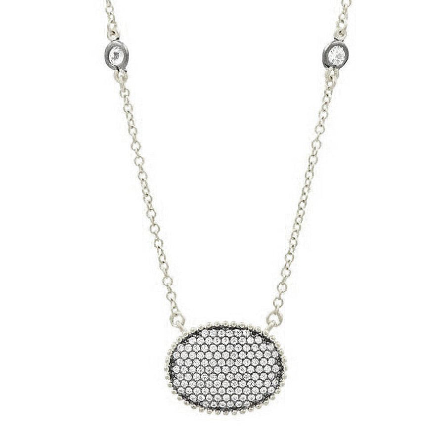 Signature Pave Oval Disc Pendant-Freida Rothman-Swag Designer Jewelry