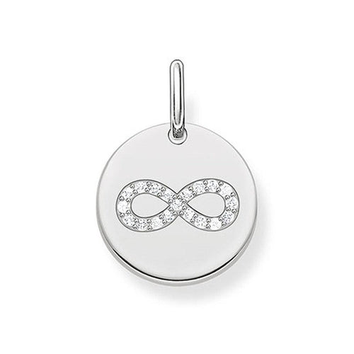 Silver Engravable Disc Necklace-Thomas Sabo-Swag Designer Jewelry