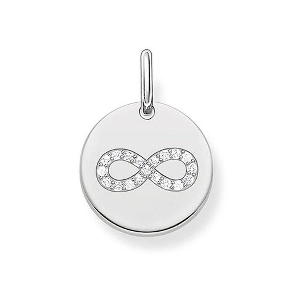 Silver Engravable Disc Necklace-Thomas Sabo-Swag Designer Jewelry