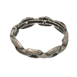 Silver Link Hinged Bracelet-Tat2 Designs-Swag Designer Jewelry