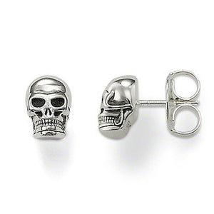 Silver Skull Stud Earrings-Thomas Sabo-Swag Designer Jewelry