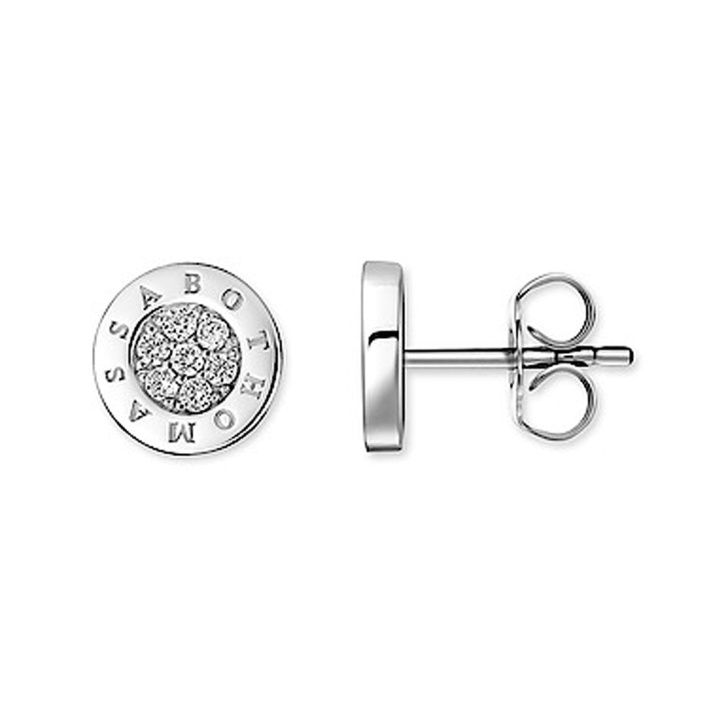 Silver Studs With Diamonds-Thomas Sabo-Swag Designer Jewelry